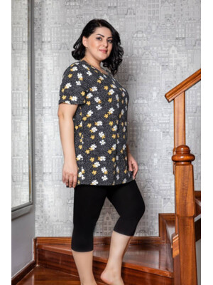 Купить Комплект женский больших размеров COCOON J6-6004 футболка и бриджи из модала в Украина в Lingerie.ua - Одяг для дому та відпочинку, Фото 4