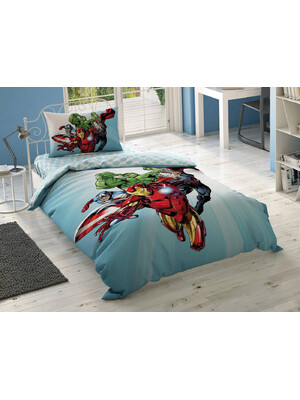 Купить Односпальный комплект постельного белья TAC Disney Avengers Heroes с простыней на резинке в Украина в Lingerie.ua - Одяг для дому та відпочинку, Фото 2