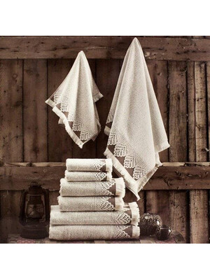 Купить Комплект махровых полотенец 3 в 1 MAISON D`OR Jacquard Naturelle в Украина в Lingerie.ua - Одяг для дому та відпочинку, Фото 2