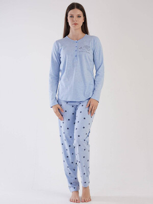 Купить Хлопковый комплект с длинным рукавом VIENETTA 3032751838 в Украина в Lingerie.ua - Одяг для дому та відпочинку, Фото 2