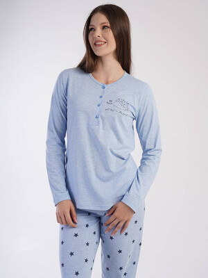 Купить Хлопковый комплект с длинным рукавом VIENETTA 3032751838 в Украина в Lingerie.ua - Одяг для дому та відпочинку, Фото 4