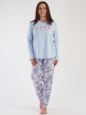 Купить Хлопковая пижама с длинным рукавом VIENETTA 3031990557 в Украина в Lingerie.ua - Одяг для дому та відпочинку, Фото 1