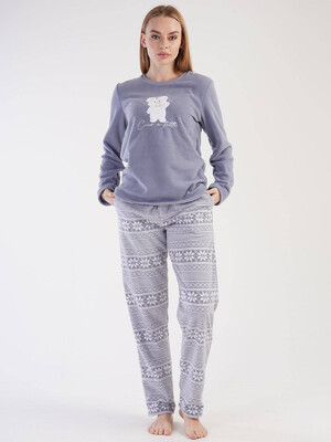Купить Флисовый домашний костюм с орнаментом VIENETTA 3030263972 в Украина в Lingerie.ua - Одяг для дому та відпочинку, Фото 1