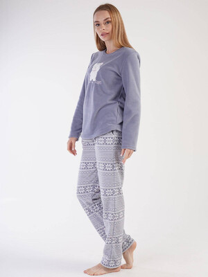 Купить Флисовый домашний костюм с орнаментом VIENETTA 3030263972 в Украина в Lingerie.ua - Одяг для дому та відпочинку, Фото 3
