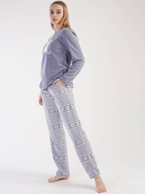 Купить Флисовый домашний костюм с орнаментом VIENETTA 3030263972 в Украина в Lingerie.ua - Одяг для дому та відпочинку, Фото 7