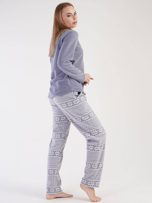 Купить Флисовый домашний костюм с орнаментом VIENETTA 3030263972 в Украина в Lingerie.ua - Одяг для дому та відпочинку, Фото 9