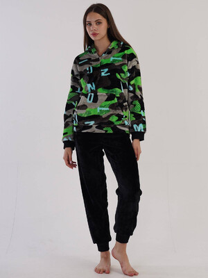 Теплый  костюм с худи  из велсофту VIENETTA 3040780298