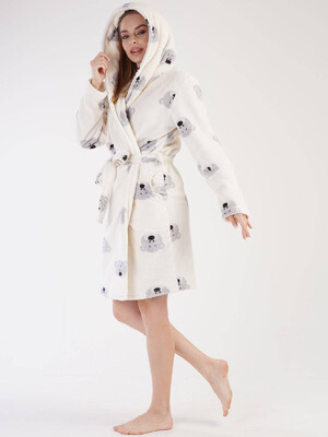 Купить Плюшевый домашний халат с капюшоном VIENETTA 3030670230 в Украина в Lingerie.ua - Одяг для дому та відпочинку, Фото 3
