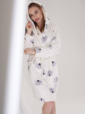 Купить Плюшевый домашний халат с капюшоном VIENETTA 3030670230 в Украина в Lingerie.ua - Одяг для дому та відпочинку, Фото 4