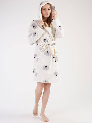 Купить Плюшевый домашний халат с капюшоном VIENETTA 3030670230 в Украина в Lingerie.ua - Одяг для дому та відпочинку, Фото 5