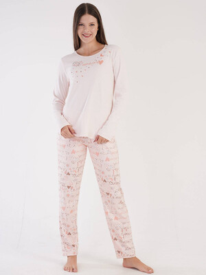 Купить Хлопковый комплект с длинным рукавом VIENETTA 3041420072 в Украина в Lingerie.ua - Одяг для дому та відпочинку, Видео