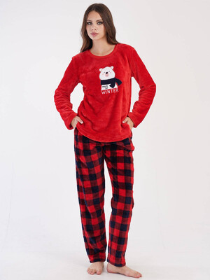 Купить Плюшевый костюм с брюками в клетку VIENETTA 3040820190 в Украина в Lingerie.ua - Одяг для дому та відпочинку, Фото 2