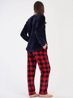 Купить Плюшевый костюм с брюками в клетку VIENETTA 3040820190 в Украина в Lingerie.ua - Одяг для дому та відпочинку, Фото 5