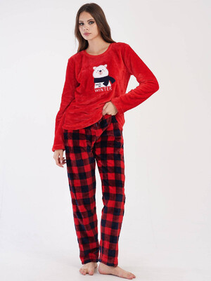 Купить Плюшевый костюм с брюками в клетку VIENETTA 3040820190 в Украина в Lingerie.ua - Одяг для дому та відпочинку, Фото 7