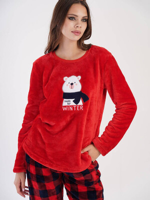 Купить Плюшевый костюм с брюками в клетку VIENETTA 3040820190 в Украина в Lingerie.ua - Одяг для дому та відпочинку, Фото 8