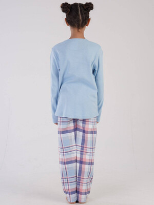 Купить  Пижама с брюками в клетку VIENETTA KIDS 3032040364 в Украина в Lingerie.ua - Одяг для дому та відпочинку, Фото 2