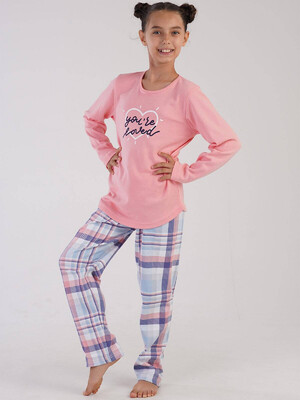 Купить  Пижама с брюками в клетку VIENETTA KIDS 3032040364 в Украина в Lingerie.ua - Одяг для дому та відпочинку, Фото 3