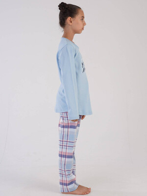 Купить  Пижама с брюками в клетку VIENETTA KIDS 3032040364 в Украина в Lingerie.ua - Одяг для дому та відпочинку, Фото 4