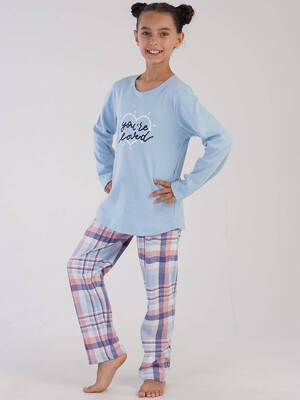 Купить  Пижама с брюками в клетку VIENETTA KIDS 3032040364 в Украина в Lingerie.ua - Одяг для дому та відпочинку, Фото 5