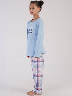 Купить  Пижама с брюками в клетку VIENETTA KIDS 3032040364 в Украина в Lingerie.ua - Одяг для дому та відпочинку, Фото 7