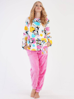 Купить Плюшевая теплая пижама из велсофта VIENETTA 3030830298 в Украина в Lingerie.ua - Одяг для дому та відпочинку, Фото 2