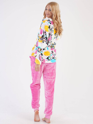 Купить Плюшевая теплая пижама из велсофта VIENETTA 3030830298 в Украина в Lingerie.ua - Одяг для дому та відпочинку, Фото 3