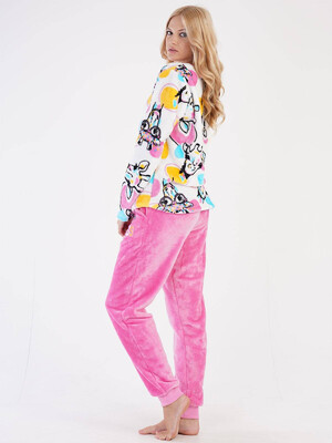 Купить Плюшевая теплая пижама из велсофта VIENETTA 3030830298 в Украина в Lingerie.ua - Одяг для дому та відпочинку, Фото 4