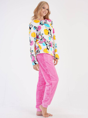 Купить Плюшевая теплая пижама из велсофта VIENETTA 3030830298 в Украина в Lingerie.ua - Одяг для дому та відпочинку, Фото 5