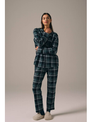 Купить Пижама в клетку на пуговицах HAYS 27464 в Украина в Lingerie.ua - Одяг для дому та відпочинку, Фото 2