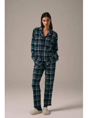 Купить Пижама в клетку на пуговицах HAYS 27464 в Украина в Lingerie.ua - Одяг для дому та відпочинку, Фото 3