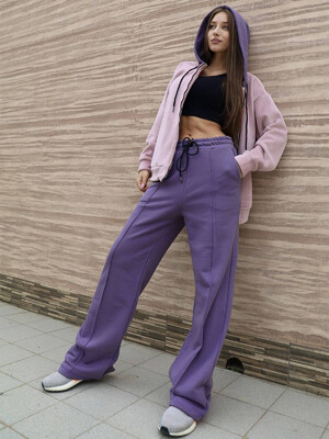 Купить Хлопковый костюм с худи и брюками палаццо LINGERIE 170678 в Украина в Lingerie.ua - Одяг для дому та відпочинку, Фото 1