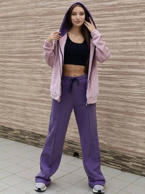 Купить Хлопковый костюм с худи и брюками палаццо LINGERIE 170678 в Украина в Lingerie.ua - Одяг для дому та відпочинку, Фото 9