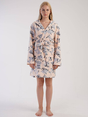 Флисовый халат с капюшоном VIENETTA 3040490303