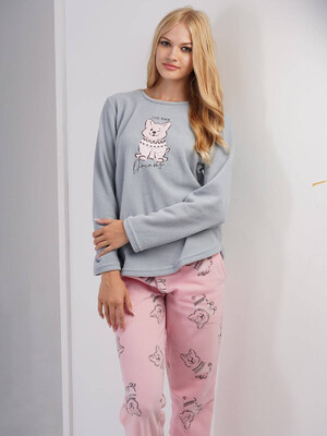 Купить Флисовая теплая женская пижама VIENETTA 3031720432 в Украина в Lingerie.ua - Одяг для дому та відпочинку, Фото 5