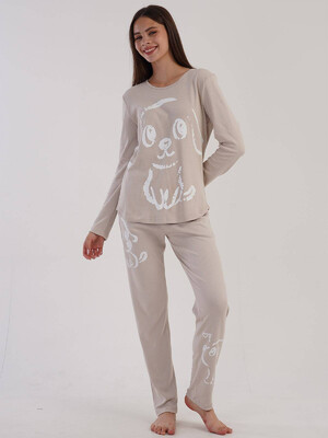 Купить Хлопковый комплект с длинным рукавом VIENETTA 3032600000 в Украина в Lingerie.ua - Одяг для дому та відпочинку, Фото 2