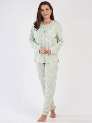 Купить Хлопковая пижама большого размера VIENETTA 3031141736 в Украина в Lingerie.ua - Одяг для дому та відпочинку, Видео