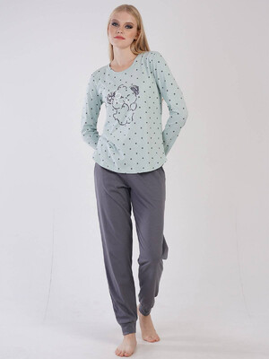 Купить Хлопковый комплект с длинным рукавом VIENETTA 3031511735  в Украина в Lingerie.ua - Одяг для дому та відпочинку, Видео