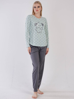 Купить Хлопковый комплект с длинным рукавом VIENETTA 3031511735  в Украина в Lingerie.ua - Одяг для дому та відпочинку, Фото 5