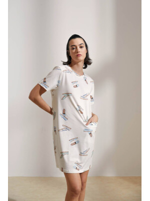 Купить Хлопковая туника с коротким рукавом HAYS 36118 в Украина в Lingerie.ua - Одяг для дому та відпочинку, Фото 10