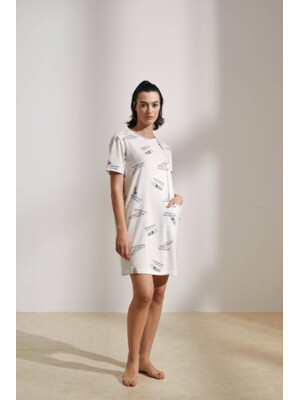 Купить Хлопковая туника с коротким рукавом HAYS 36118 в Украина в Lingerie.ua - Одяг для дому та відпочинку, Фото 3