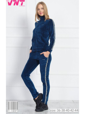 Купить Велюровый женский костюм с брюками VNT ST1097 в Украина