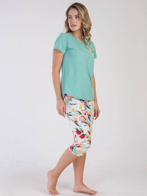 Купить Хлопковый комплект с капри VIENETTA 3100157519 в Украина в Lingerie.ua - Одяг для дому та відпочинку, Фото 2