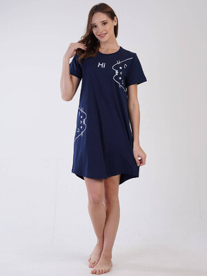 Купить Хлопковая туника с коротким рукавом VIENETTA 3100380000 в Украина в Lingerie.ua - Одяг для дому та відпочинку, Фото 2