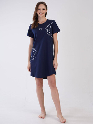 Купить Хлопковая туника с коротким рукавом VIENETTA 3100380000 в Украина в Lingerie.ua - Одяг для дому та відпочинку, Фото 3