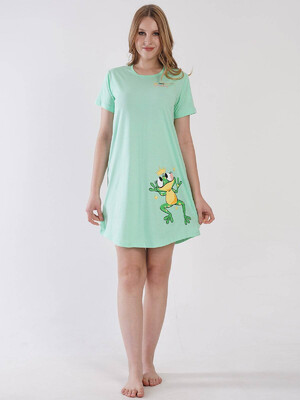 Купить Хлопковая туника с коротким рукавом VIENETTA 3101240000 в Украина в Lingerie.ua - Одяг для дому та відпочинку, Фото 5