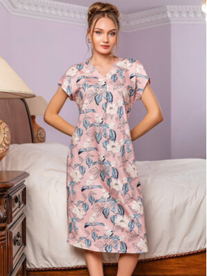 Купить Хлопковая ночная сорочка с коротким рукавом SABRINA I-22099  в Украина