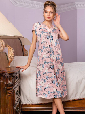 Купить Хлопковая ночная сорочка с коротким рукавом SABRINA I-22099  в Украина в Lingerie.ua - Одяг для дому та відпочинку, Фото 3