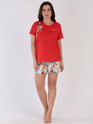 Хлопковый комплект из футболки и шорт VIENETTA 3100207519