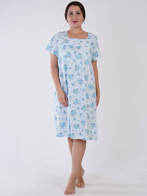 Купить Хлопковая ночная сорочка с коротким рукавом VIENETTA 1613900647 в Украина в Lingerie.ua - Одяг для дому та відпочинку, Фото 2