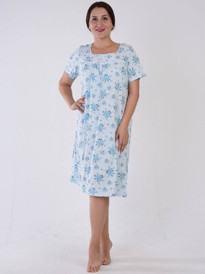 Купить Хлопковая ночная сорочка с коротким рукавом VIENETTA 1613900647 в Украина в Lingerie.ua - Одяг для дому та відпочинку, Фото 6